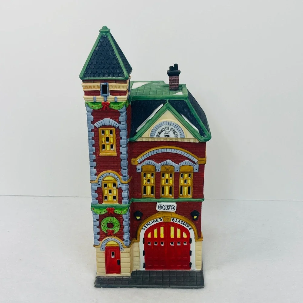 Dept 56 Red Brick Fire Station Christmas In The City Heritage Village 5536-0